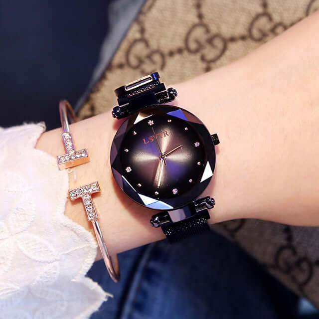 Celestia Rose Gold Women’s Watch – Starry Sky Design