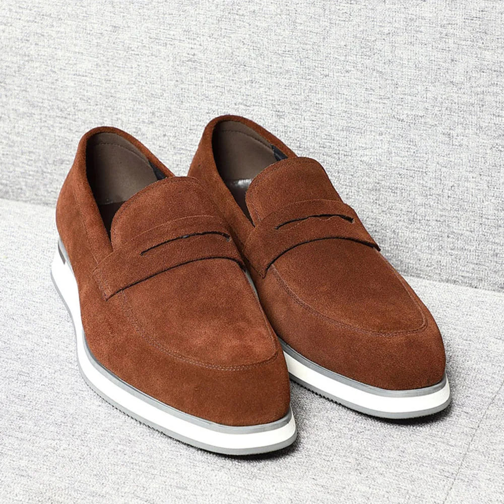 The Belmont Suede Penny Loafers