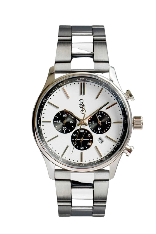 White and Black Chronograph